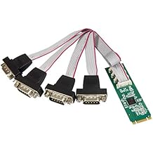 IO CREST 2 Port RS-232 DB9 Serial M.2 B+M Key Controller Card SY-PEX15066