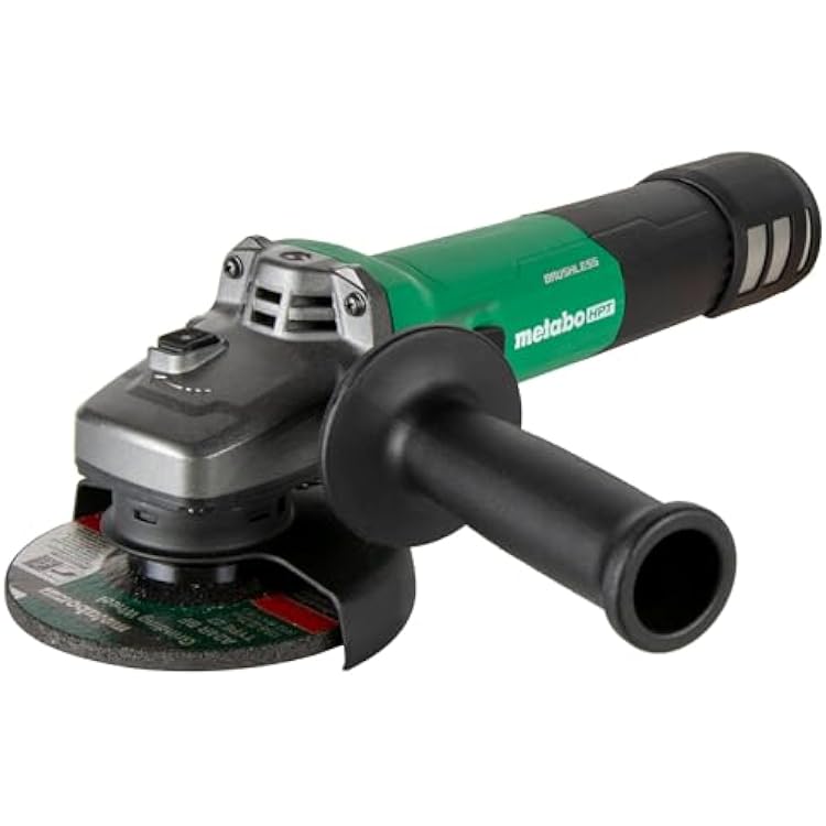 Metabo HPT Angle Grinder | 4-12-Inch | 12 Amp | AC Brushless Motor | Variable Speed | 3-Position Side Handle | G12VE2