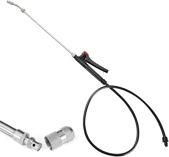 All Metal Replacement Sprayer Wand, 29" Spray Wand with Ergonomic Hose and Adaptable Spray Settings,Universal Retractable Sprayer Wand for Garden Plant Watering & Outdoor Cleaning