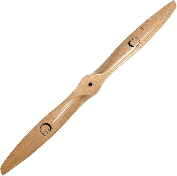 XOAR PJA 25x10 25 Inch 2 Blade RC Airplane Propeller Wood Prop for Gasoline Fixed-Wing RC Model Planes (25x10, Pusher)
