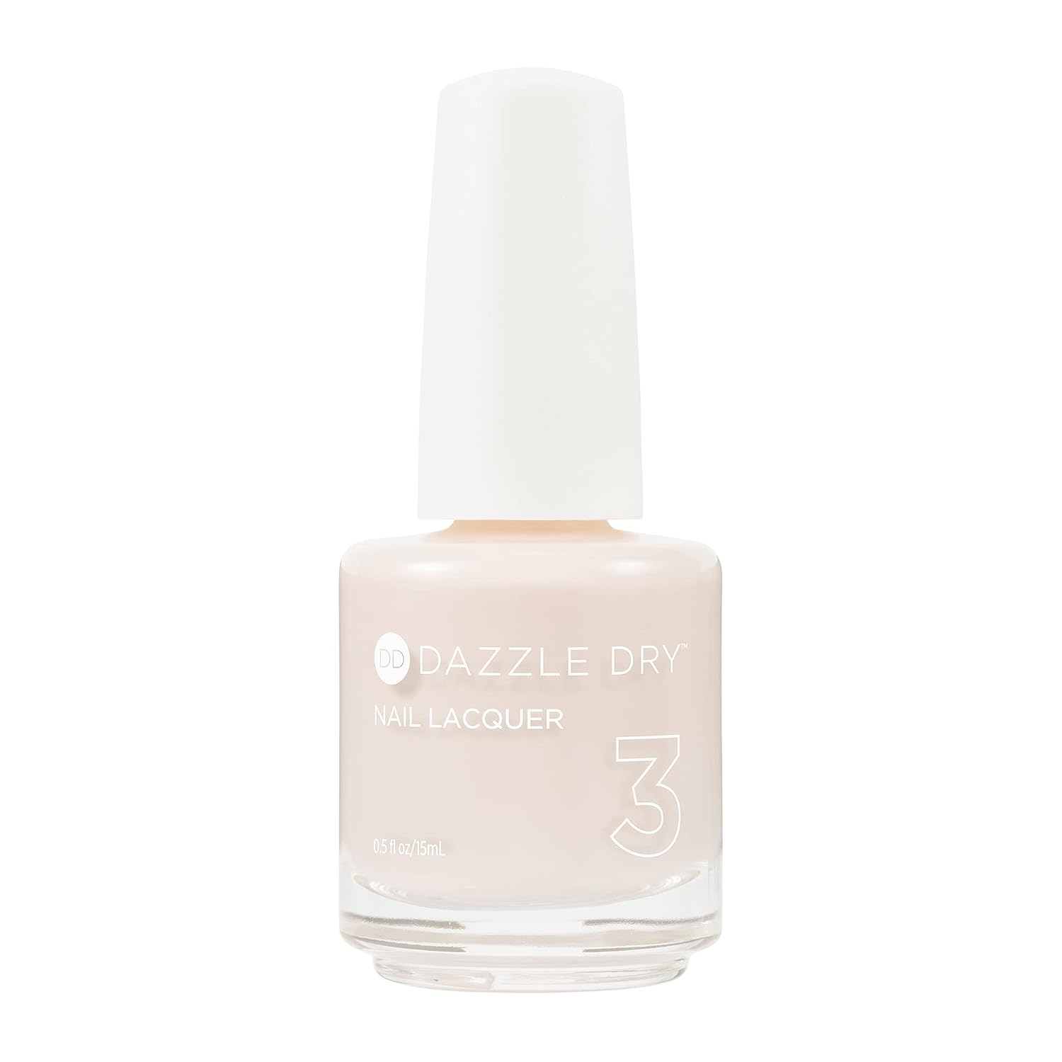 Dazzle Dry Nail Lacquer Step 3 - Rose Quartz - A light peach blossom semi-sheer with pink blush. 0.5 fl oz