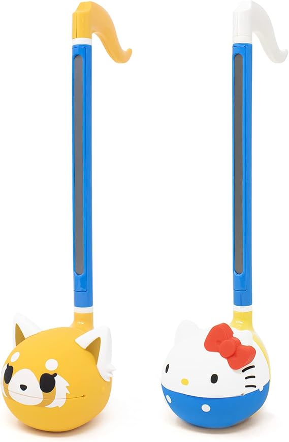 Otamatone Special Edition Sanrio (2 Pc. Set - Aggretsuko Sweet + Hello Kitty) - Fun Electronic Musical Toy Instrument by Maywa Denki (Official Licensed) [Includes Song Sheet and English Instructions]