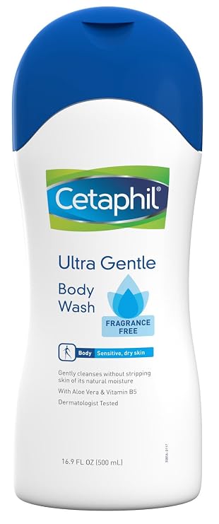 Cetaphil Ultra Gentle Body Wash, Fragrance Free, 16.9 Ounce