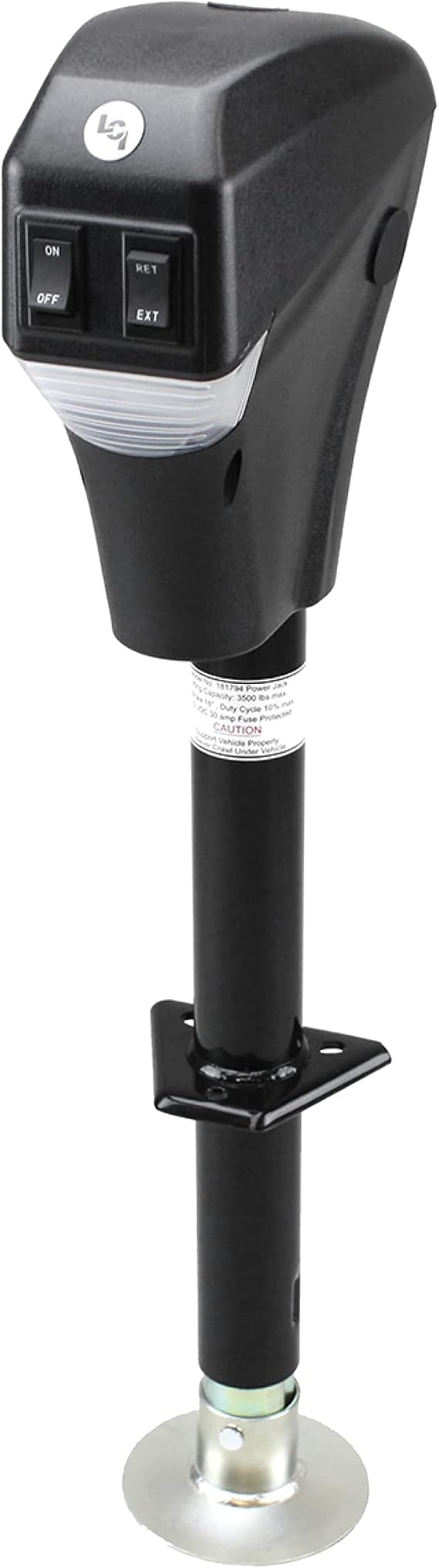Lippert 3,500 lb Electric A-Frame Trailer Tongue Jack, Black, 285318