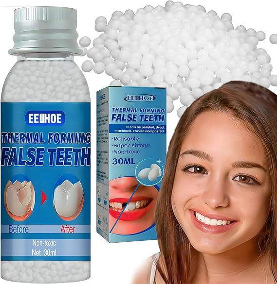 Fake Teeth Repair Kit, Provisional Fake Teeth Replacement Kit for Provisional Restoration 100% New 30Ml -1 Bottle