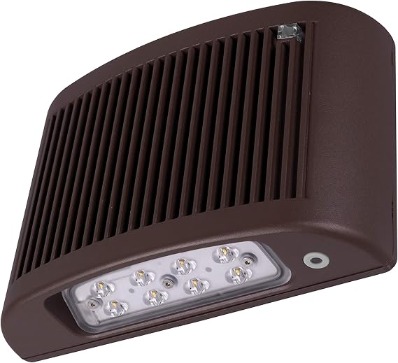 EOF Series Bronze Outdoor LED Full Cutoff Emergency Wall Pack with Photocell, 5000K (EOF1MV5KBZP